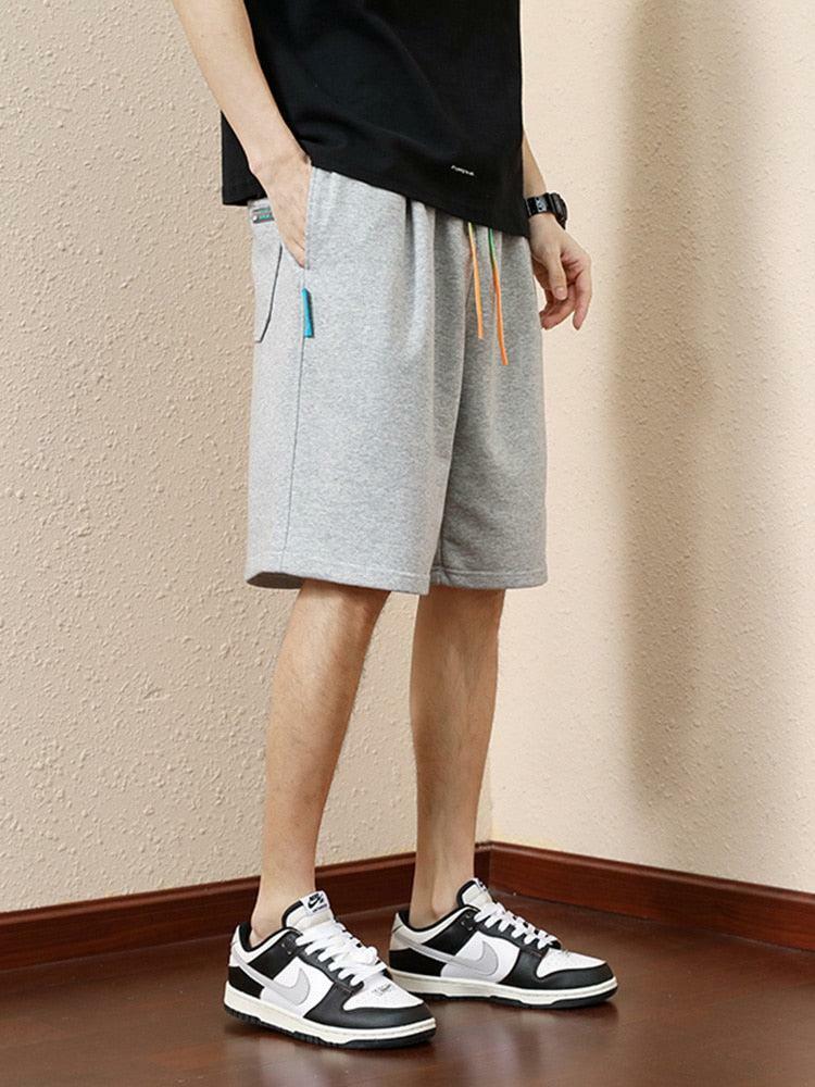 Y2K Aesthetic Striped Sweatshorts with Colored Laces for Trendy Outfits