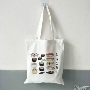 Y2K Aesthetic Sushi Shoulder Bag - Trendy Coquette Style Accessory