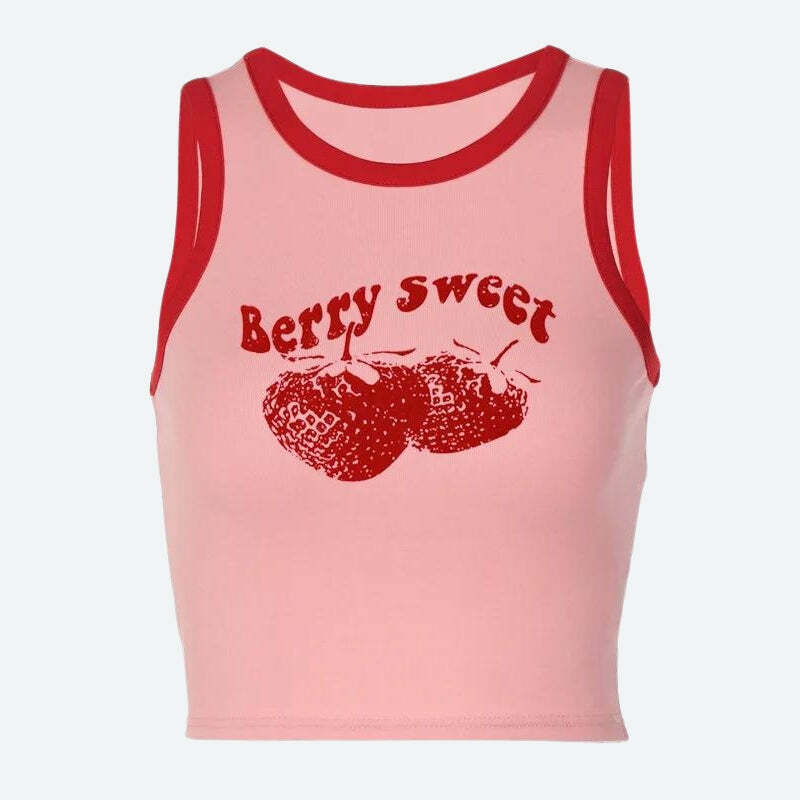 Y2K Berry Sweet Crop Top - Coquette Aesthetic Fashion Essential