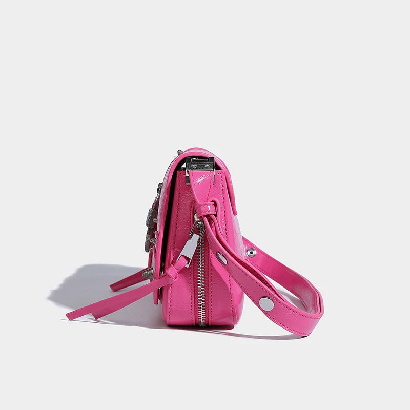 Y2K Candy Belted Baguette Bag - Trendy Coquette Aesthetic Accessory