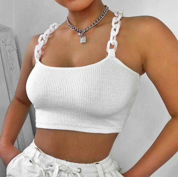 Y2K Chain Strap Top: Coquette Aesthetic Clothing for Trendy Outfits