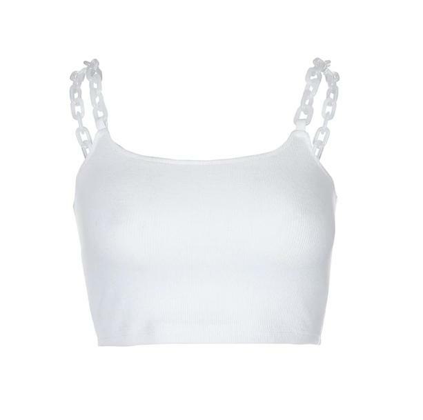 Y2K Chain Strap Top: Coquette Aesthetic Clothing for Trendy Outfits