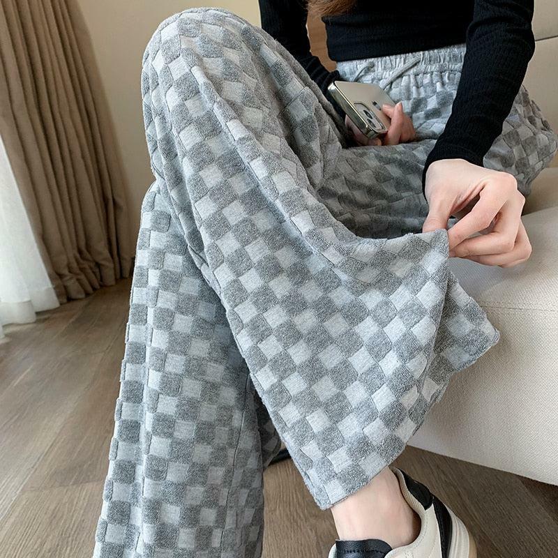 Y2K Checkered Sweatpants - Trendy Aesthetic Clothing for Unique Styles