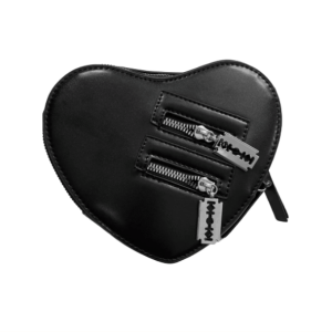 Y2K Coquette Aesthetic Black Heart Crossbody Bag for Trendy Outfits