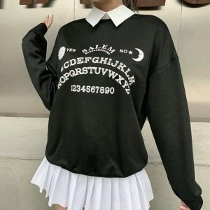 Y2K Coquette Aesthetic Jumper - Trendy Soft Girl & Goth Styles