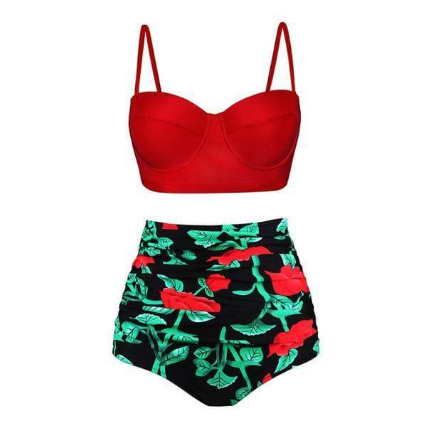 Y2K Coquette Aesthetic Push Up Vintage Bikini - Trendy Swimwear Style