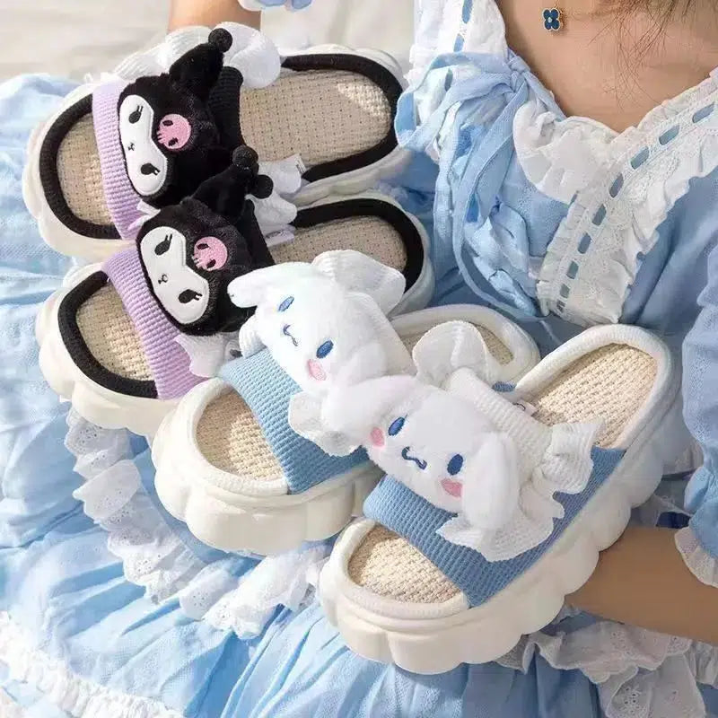 Y2K Coquette Aesthetic Slippers: Cute Kawaii Sanrio Style Footwear