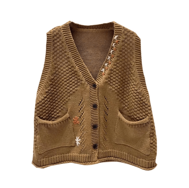 Y2K Coquette Aesthetic Vest Sweater - Trendy Goblincore Style