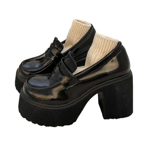 Y2K Coquette Chunky High Heels - Trendy Aesthetic Footwear for All Styles