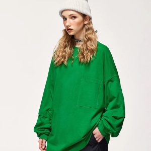 Y2K Coquette Layered Sleeve Sweatshirt - Trendy Aesthetic Apparel