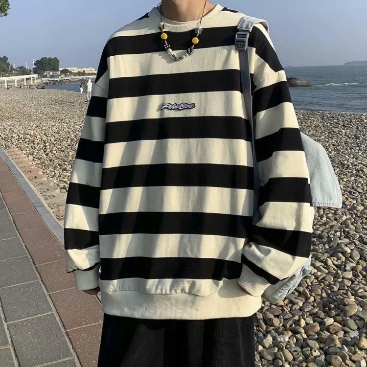 Y2K Coquette Striped Sweatshirt - Aesthetic Fashion for Trendy Styles