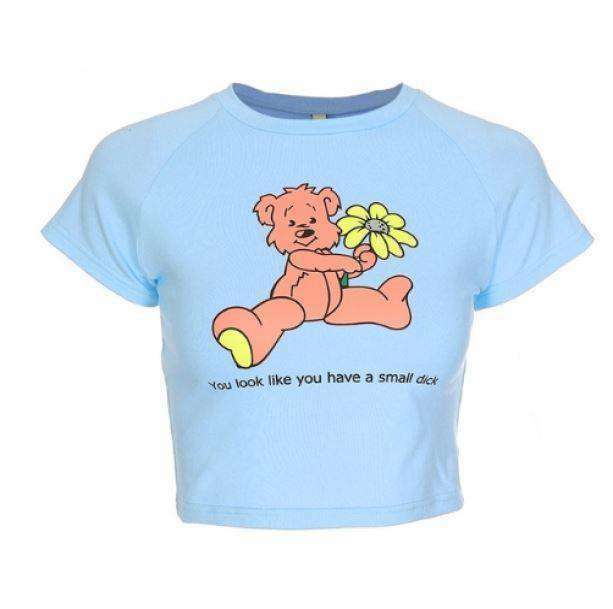 Y2K Coquette Teddy Bear Crop Top - Aesthetic Clothing for Trendy Styles