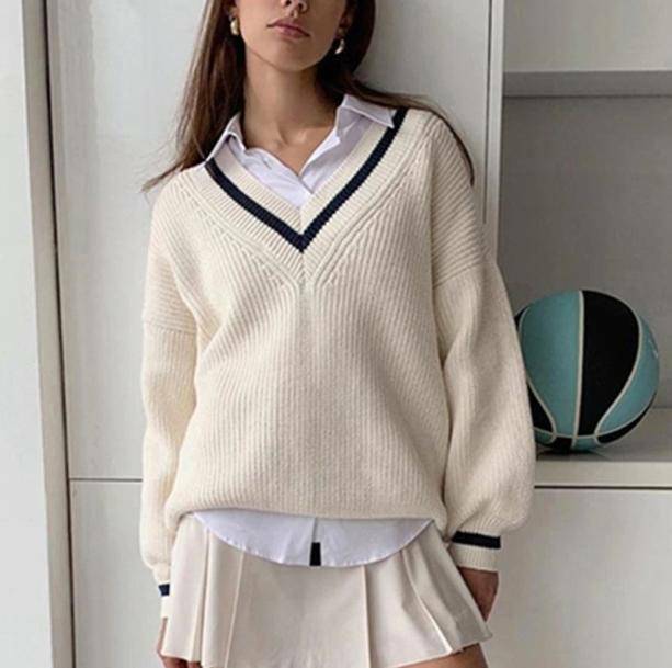 Y2K Coquette V Neck Sweater - Trendy Aesthetic Clothing for Every Style