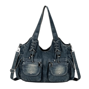 Y2K Denim Bag: Trendy Coquette Aesthetic for Fashion-Forward Looks