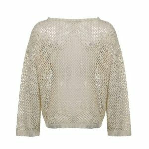 Y2K Fishnet Sweater: Trendy Coquette Aesthetic for Summer Vibes