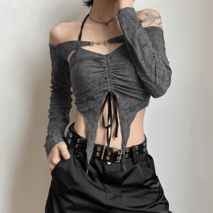 Y2K Grunge Fairycore Two-Piece Outfit - Aesthetic Clothing Set