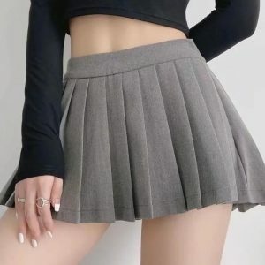 Y2K Pleated Mini School Skort - Coquette Aesthetic Outfit Essential