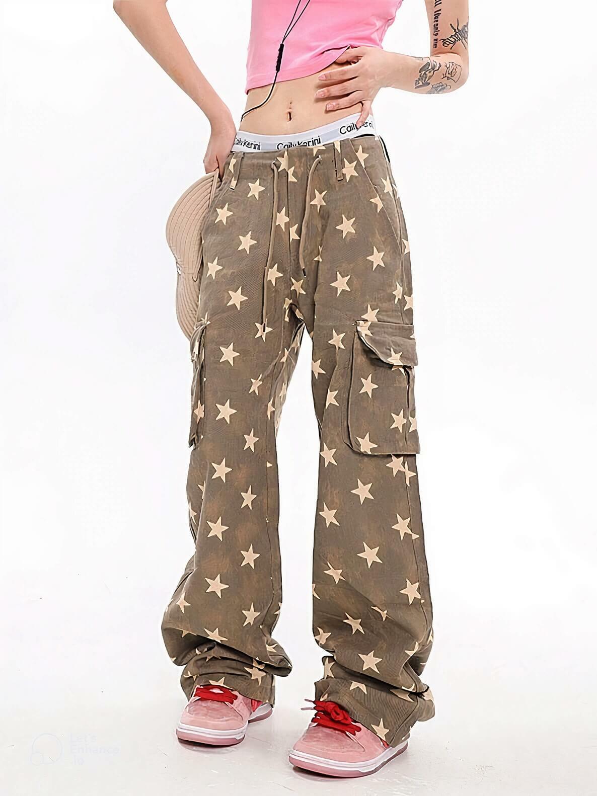 Y2K Star Low Rise Jeans - Trendy Coquette Aesthetic Denim for Stylish Outfits