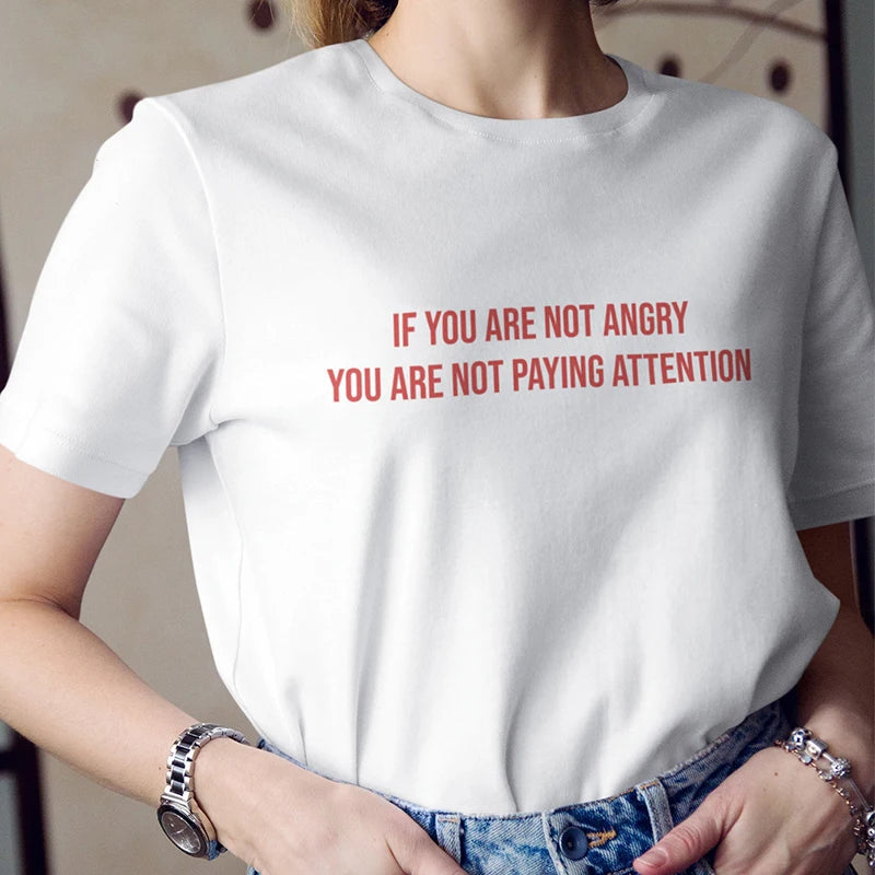 You Are Not Paying Attention Tee - Y2K Aesthetic Graphic Top