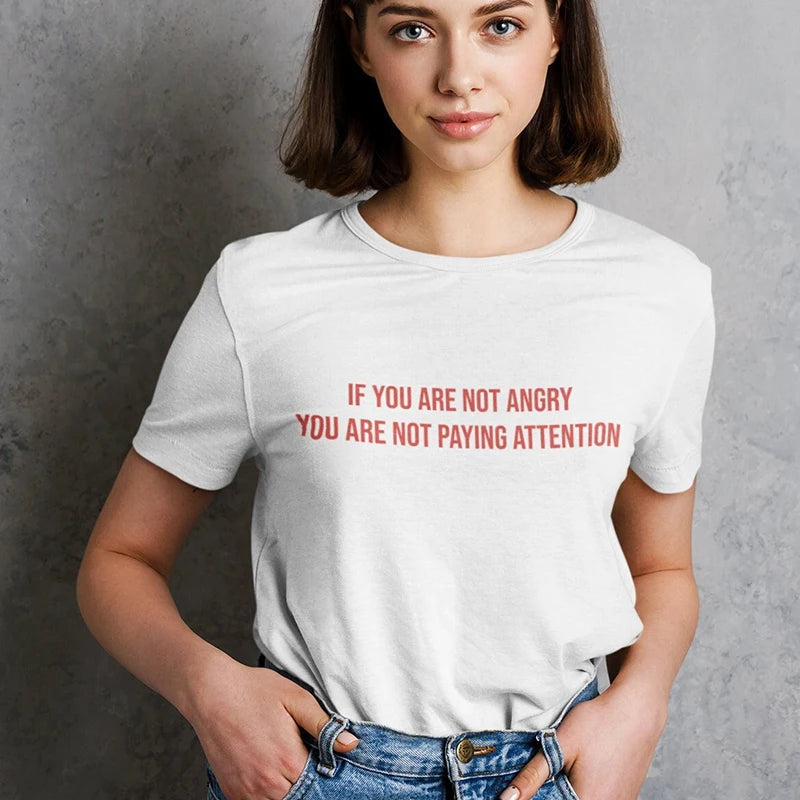 You Are Not Paying Attention Tee - Y2K Aesthetic Graphic Top