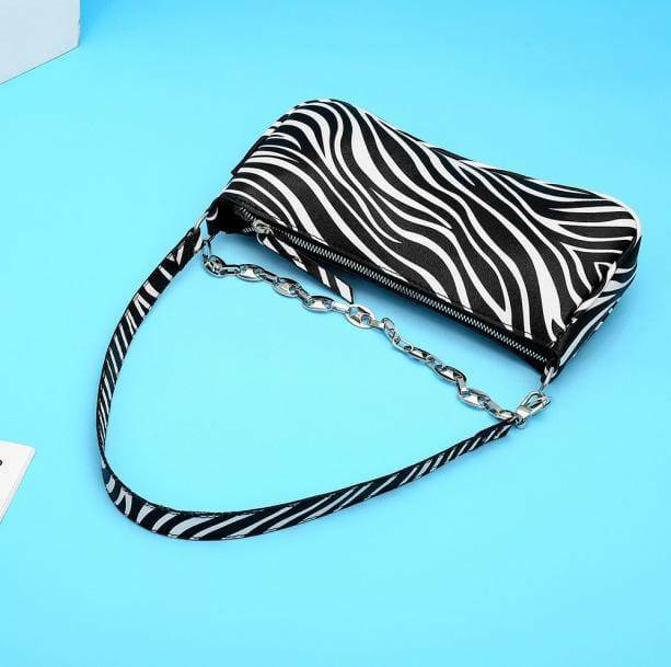 Zebra Print Handbag - Y2K Aesthetic Coquette Style Accessory